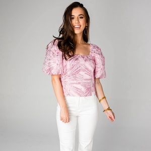 Buddy Love Puff Sleeve Pink Top